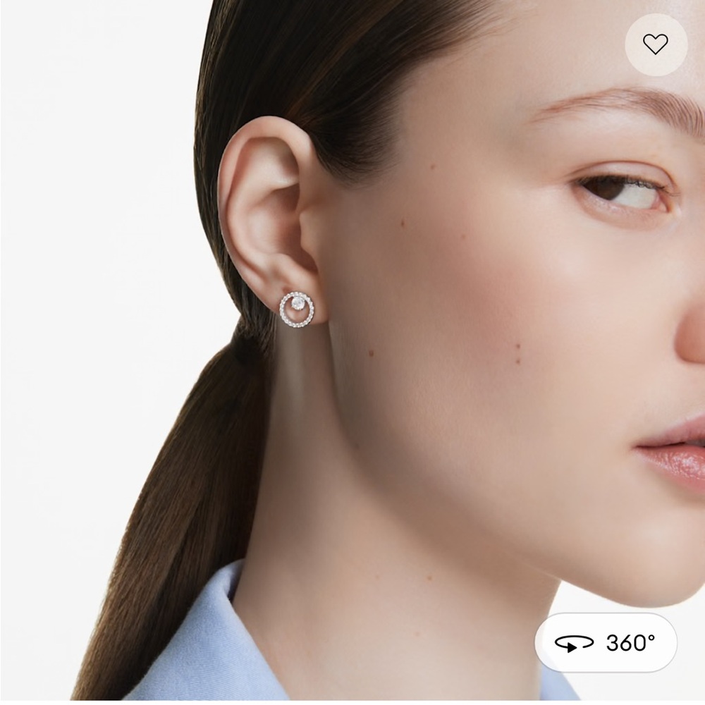 Swarovski Elegant Silver Earrings